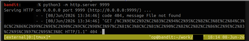 Received encrypted creds