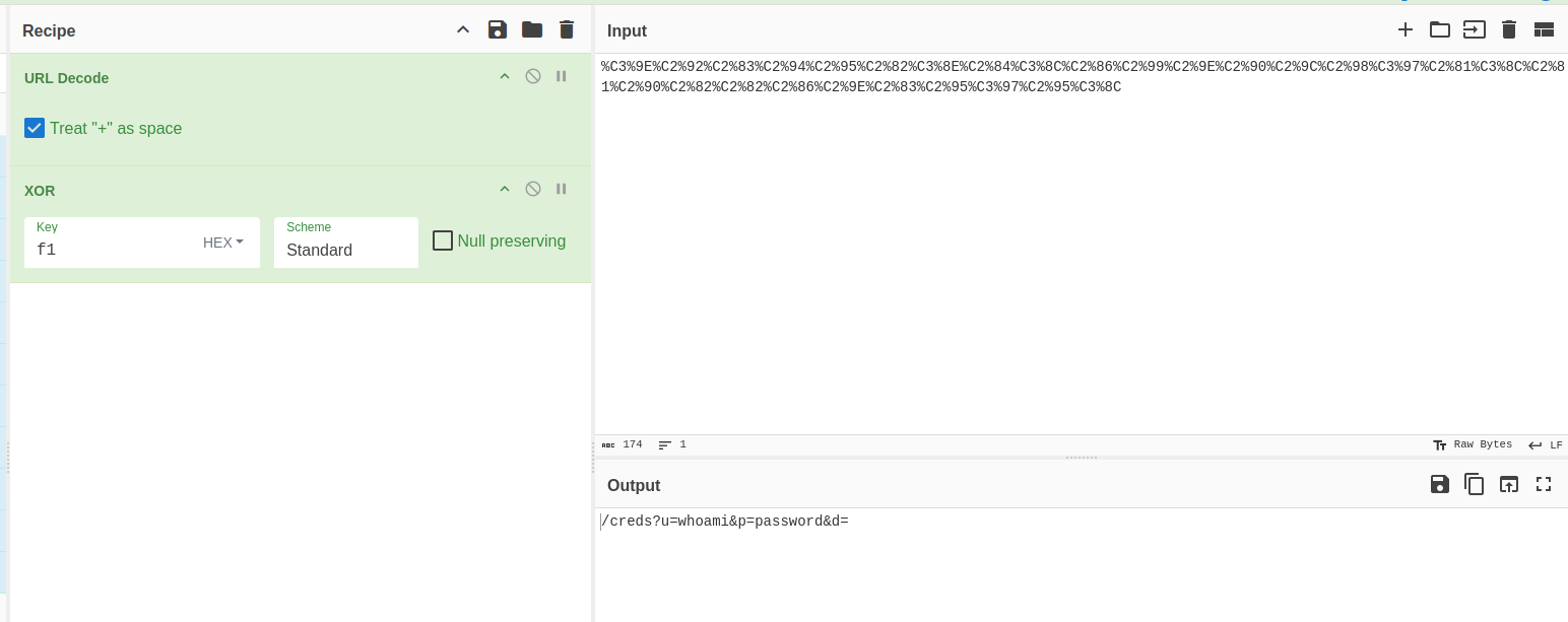 Decrypted exfiltrated creds